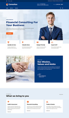 商業財務咨詢網站HTML5模板